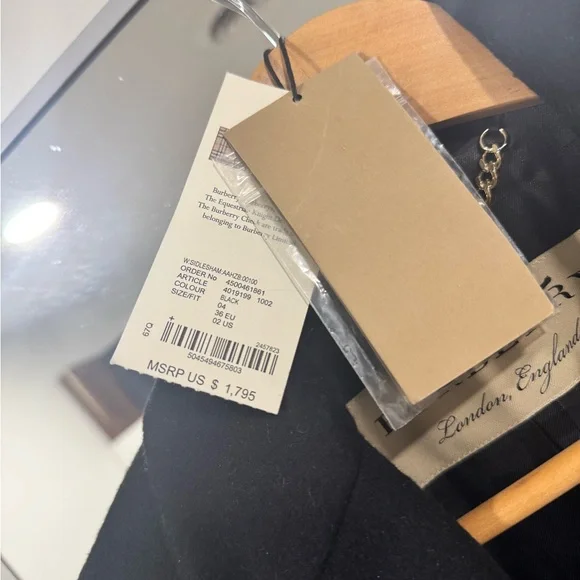 Burberry Black Pea Coat